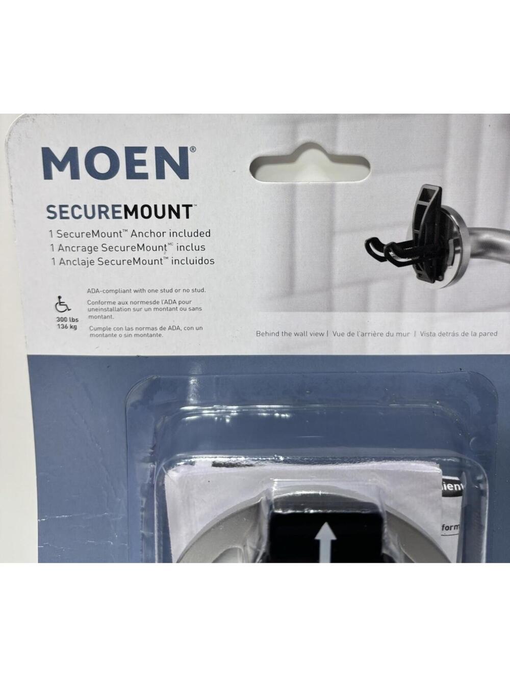Moen SecureMount SMA1000 Home Care Anchor Mounting Kit Chrome New in Package - Picture 3 of 4